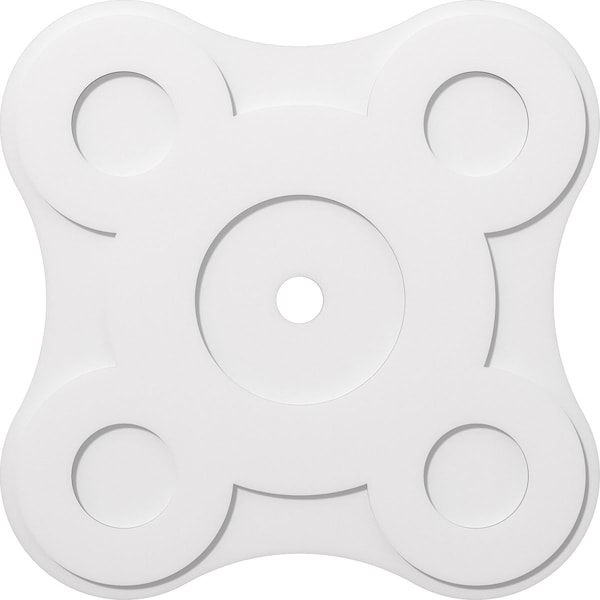 Ekena Millwork Luna Architectural Grade PVC Contemporary Ceiling Medallion, 38"OD x 3"ID x 13 1/4"C x 1"P CMP38LA-03000 - main